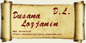 Dušana Lozjanin vizit kartica